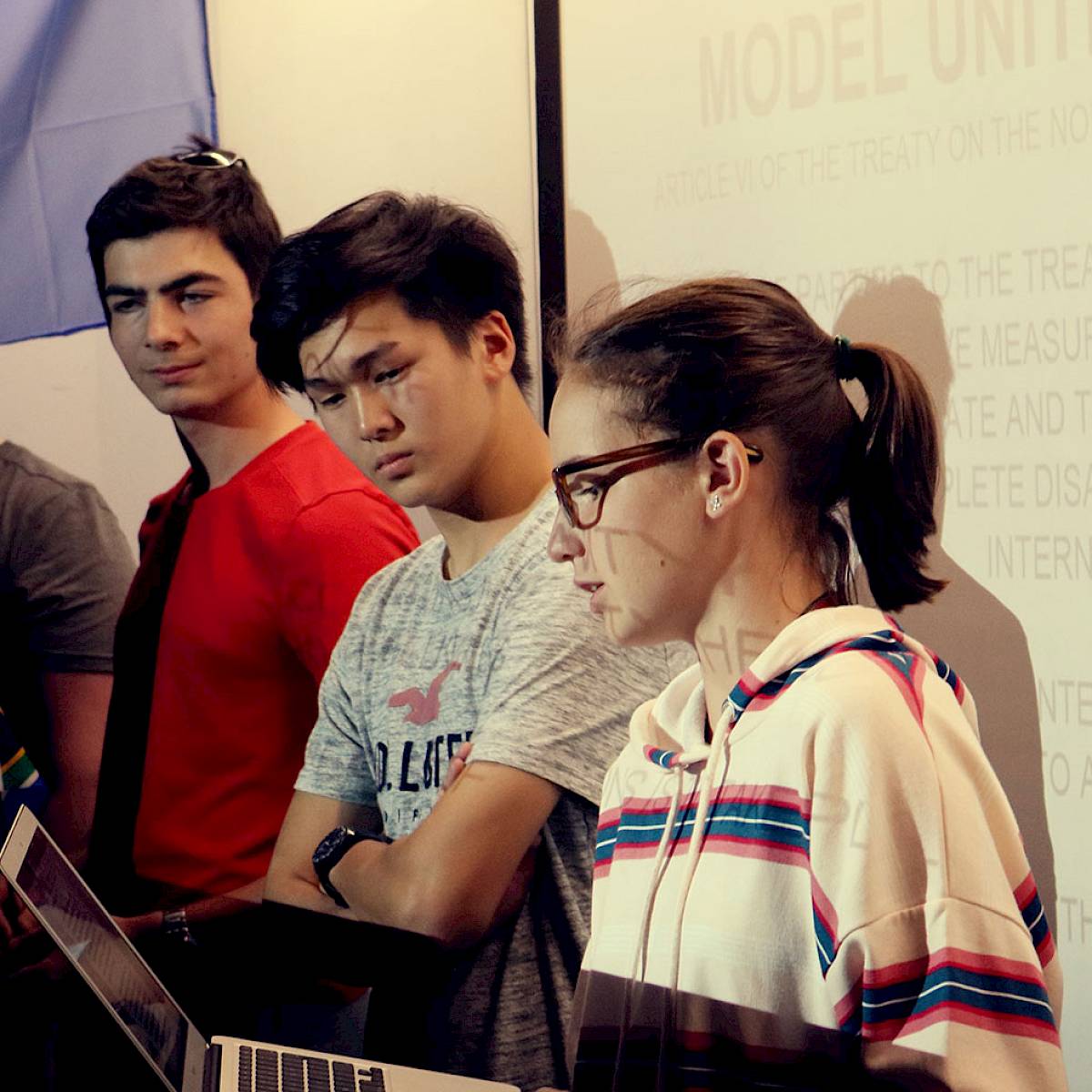ISSFT students presenting in front of class
