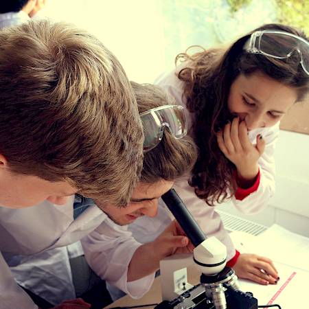 ISSFT students conducting a science experiment