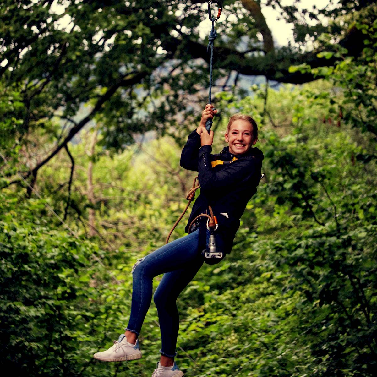 ISSFT student on a flying fox