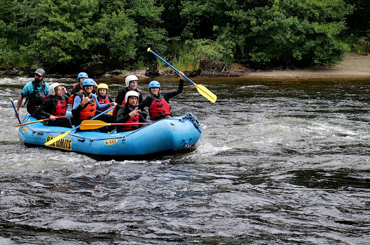 ISSFT Summer School students white water rafting activity