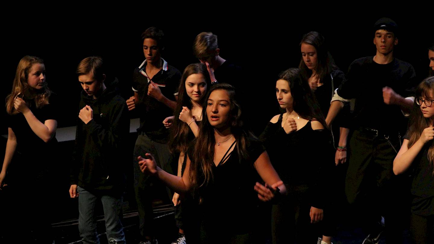ISSFT students on stage