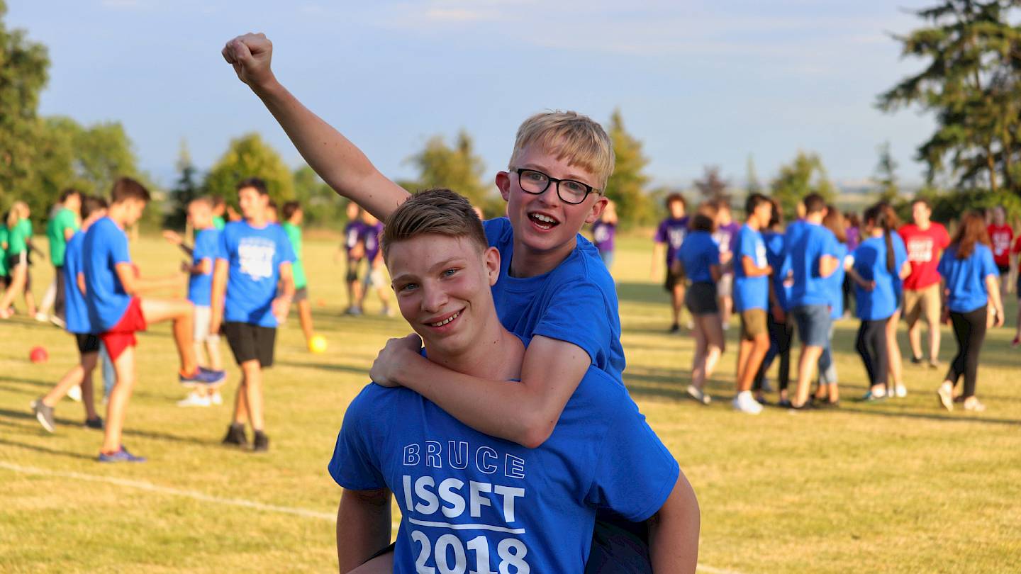 ISSFT students enjoying a Braveheart house challenge