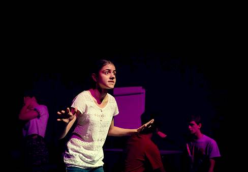 ISSFT student acting on stage