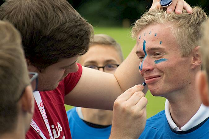 ISSFT student with clan coloured facepaint