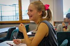 ISSFT students working at their desk during class
