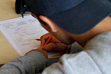 ISSFT student working on English exercise