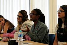 ISSFT students discussing work during class