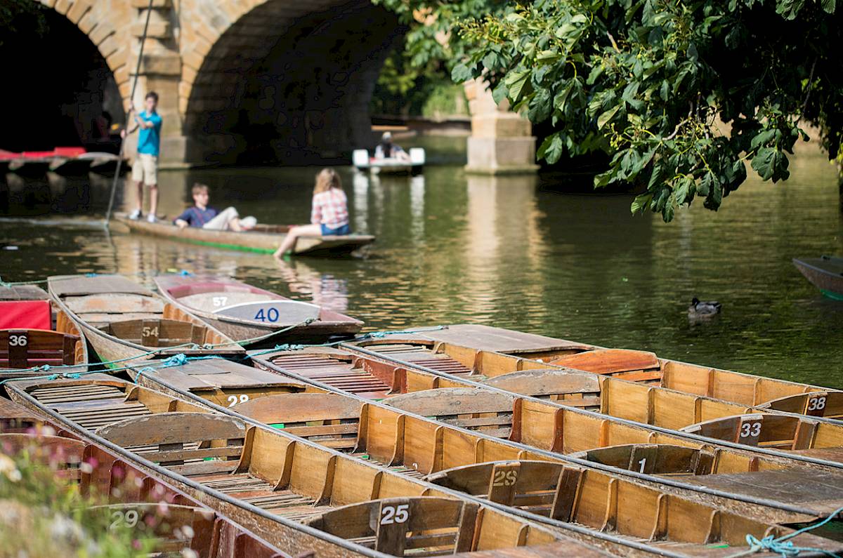 Oxford punts in canal