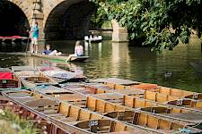 Oxford punts in canal
