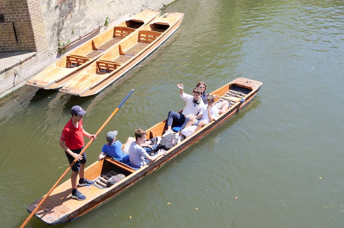 Oxford punts in canal