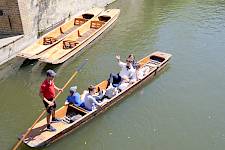 Oxford punts in canal